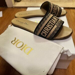 Authentic Christian Dior DWay Slides